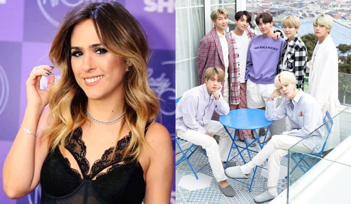 Tatá Werneck tenta negociar entrevista com o BTS pelo Twitter