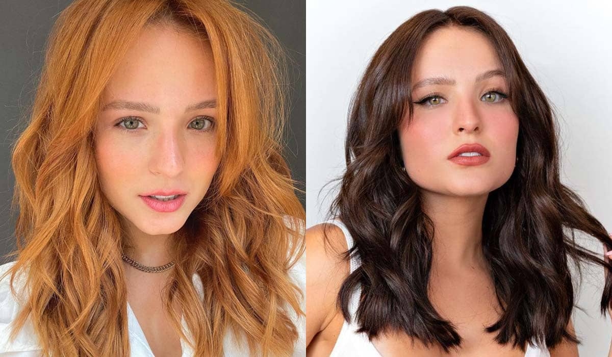 Larissa Manoela se despede do ruivo e apresenta cabelos castanhos aos fãs