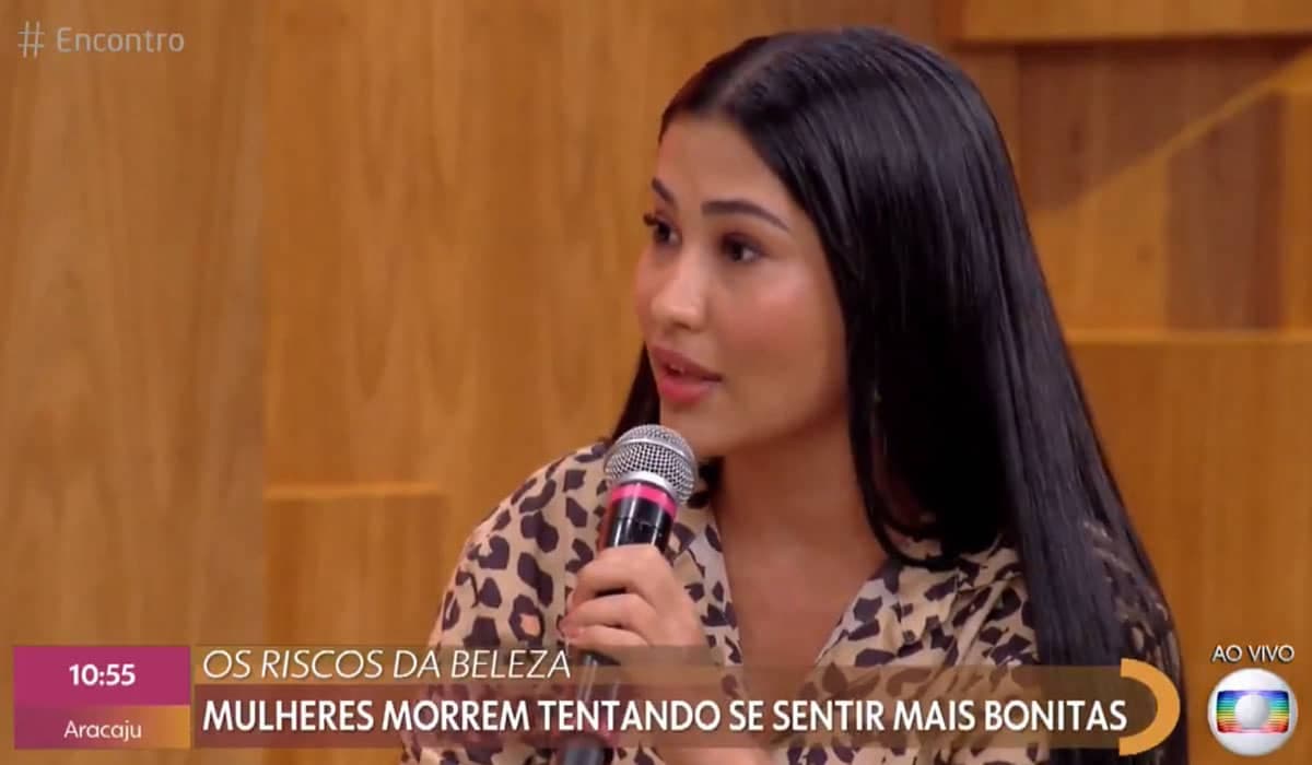 No Encontro, Thaynara OG relembra lipoaspiração que quase tirou sua vida
