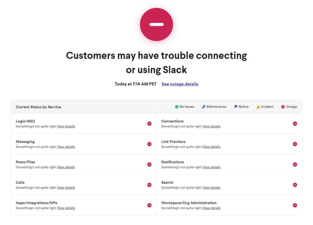 Slack fora do ar? App passa por problemas