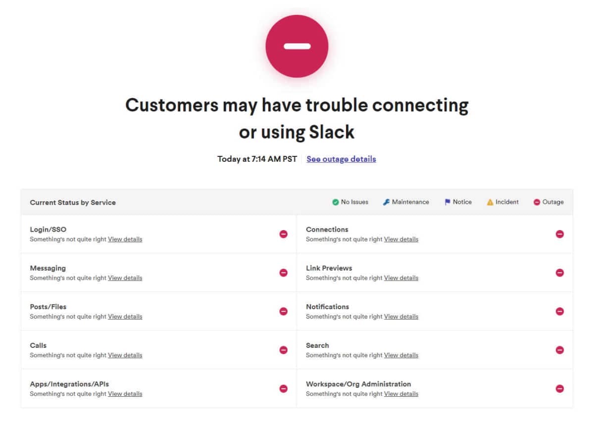 Slack fora do ar? App passa por problemas
