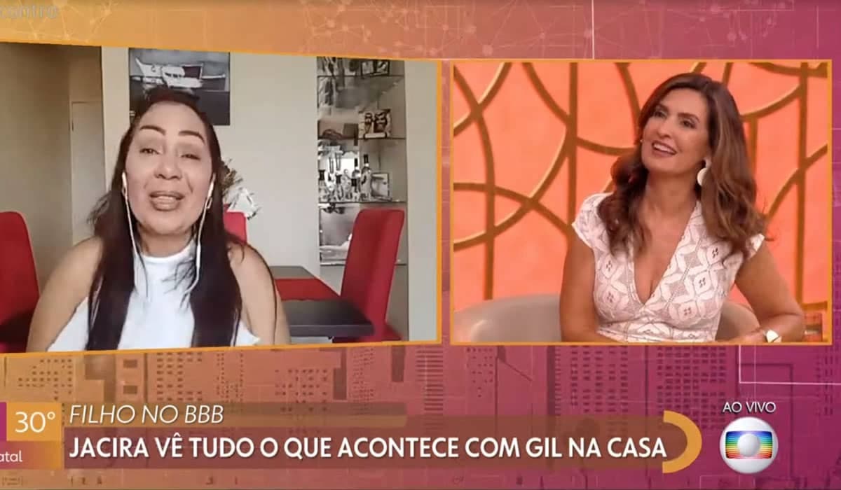 Mãe de Gil, Jacira, comenta o BBB 21 ao vivo no Encontro com Fátima Bernardes