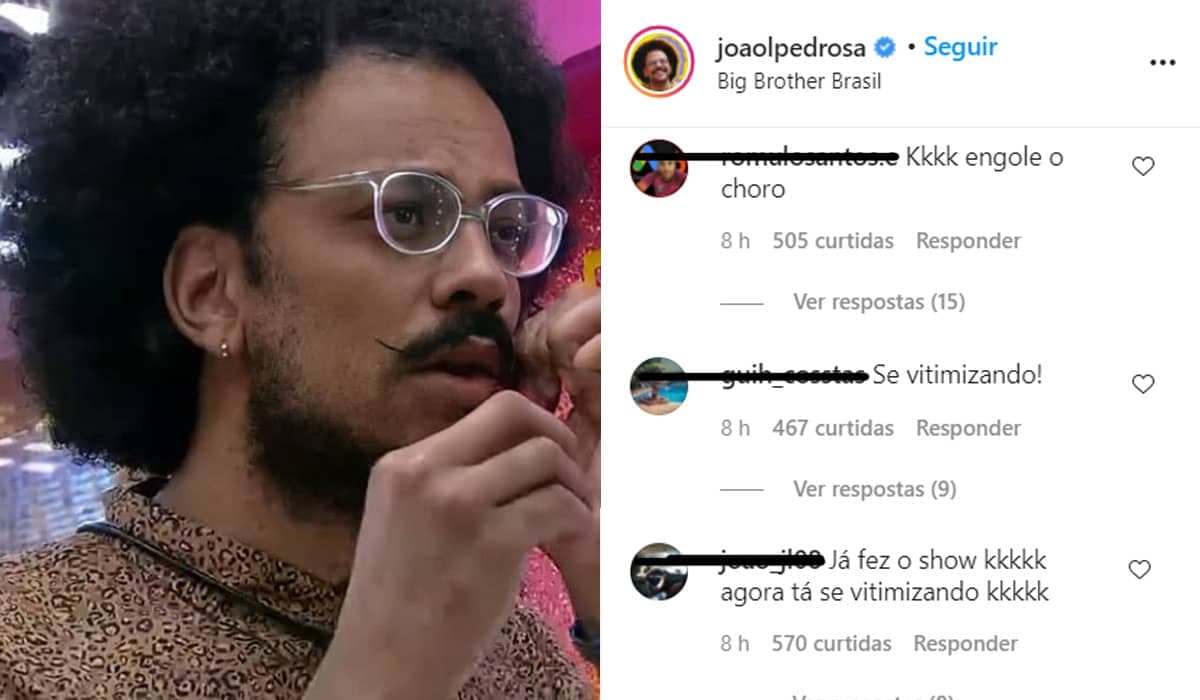 Enquete BBB 21 - João Luiz sofre ataques racistas na web após confronto com Rodolffo