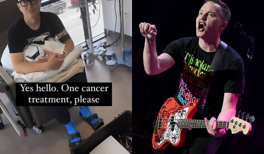 Mark Hoppus, baixista do Blink-182, revela que está com câncer