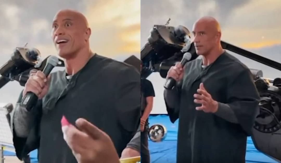 The Rock sorteia US$ 10 mil no final das gravações de Adão Negro