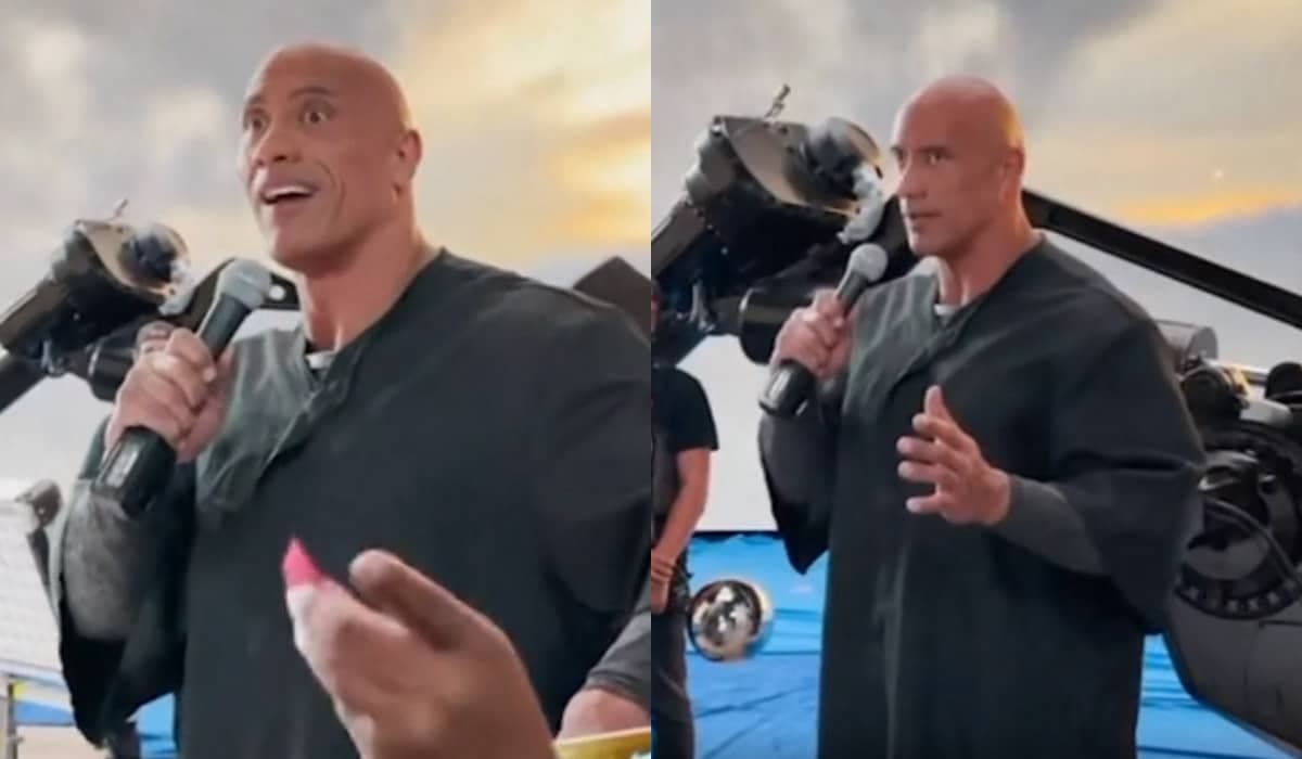 The Rock sorteia US$ 10 mil no final das gravações de Adão Negro