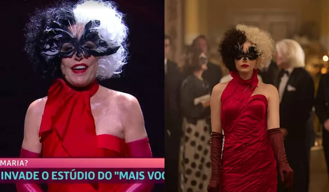 Ana Maria Braga surge no Mais Você vestida de Cruella