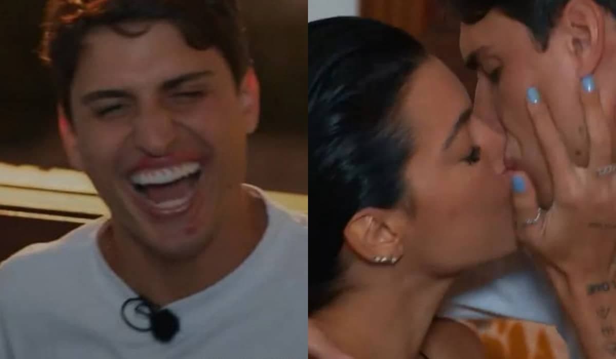 Gabi Prado e Felipe Prior se beijam no reality Casa Malibu
