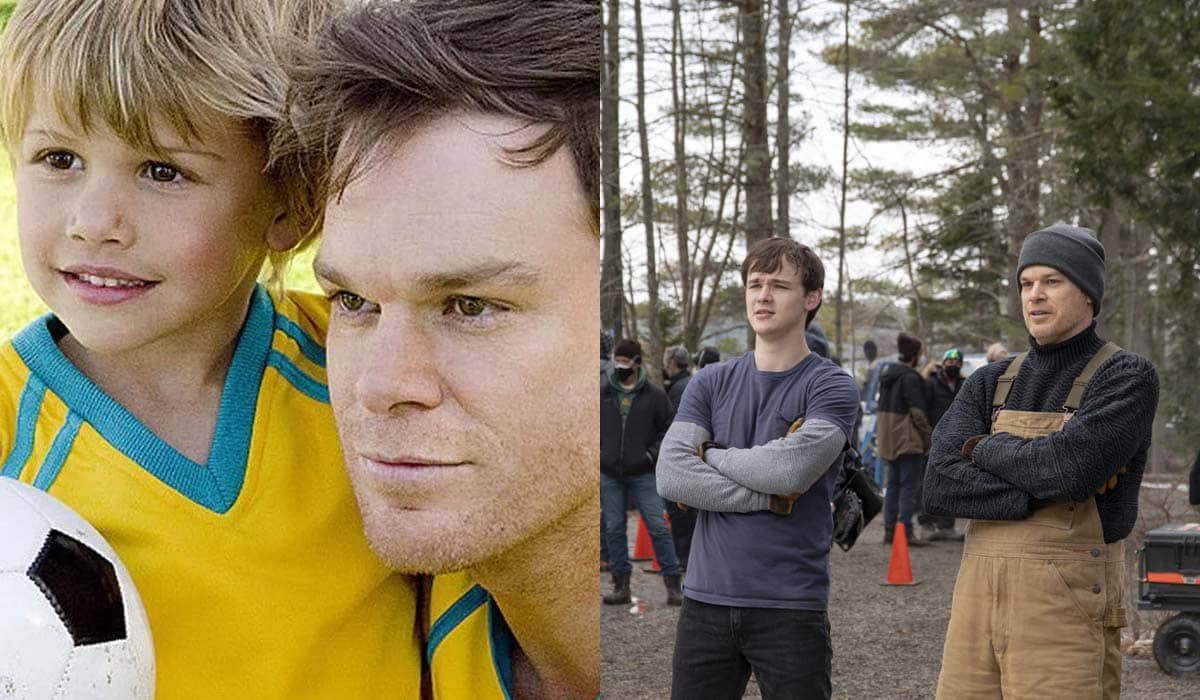 Dexter e o filho Harrison aparecem juntos nos bastidores do revival