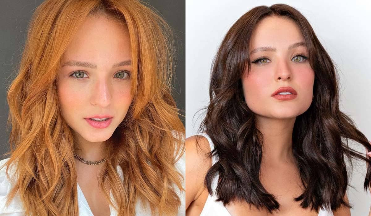 Larissa Manoela se despede do ruivo e apresenta cabelos castanhos aos fãs