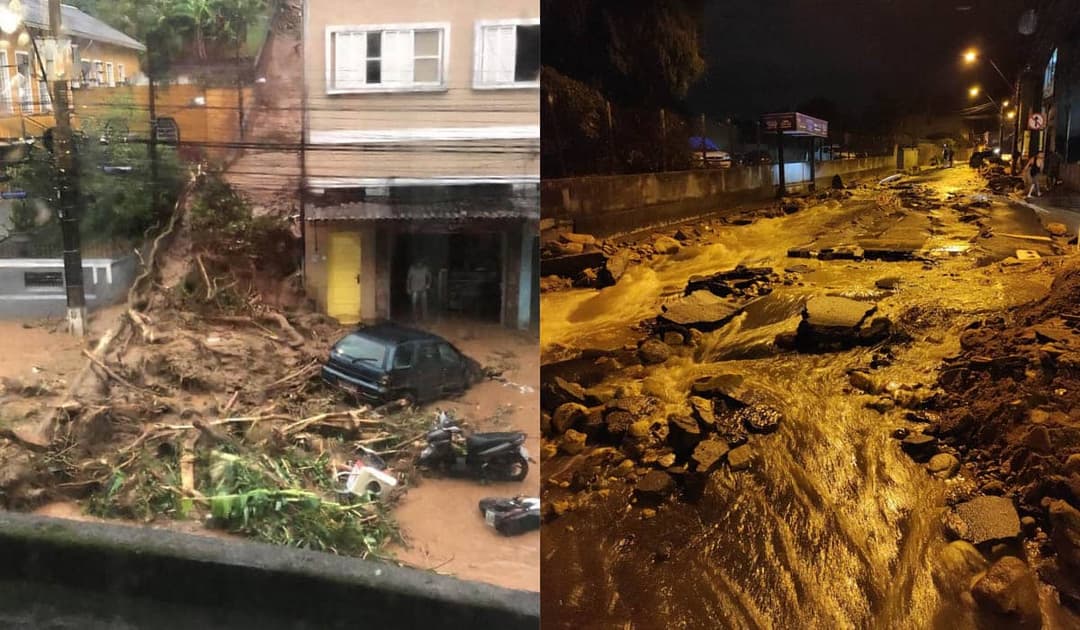 Vídeos e fotos ilustram tragédia em Petrópolis; Saiba como ajudar