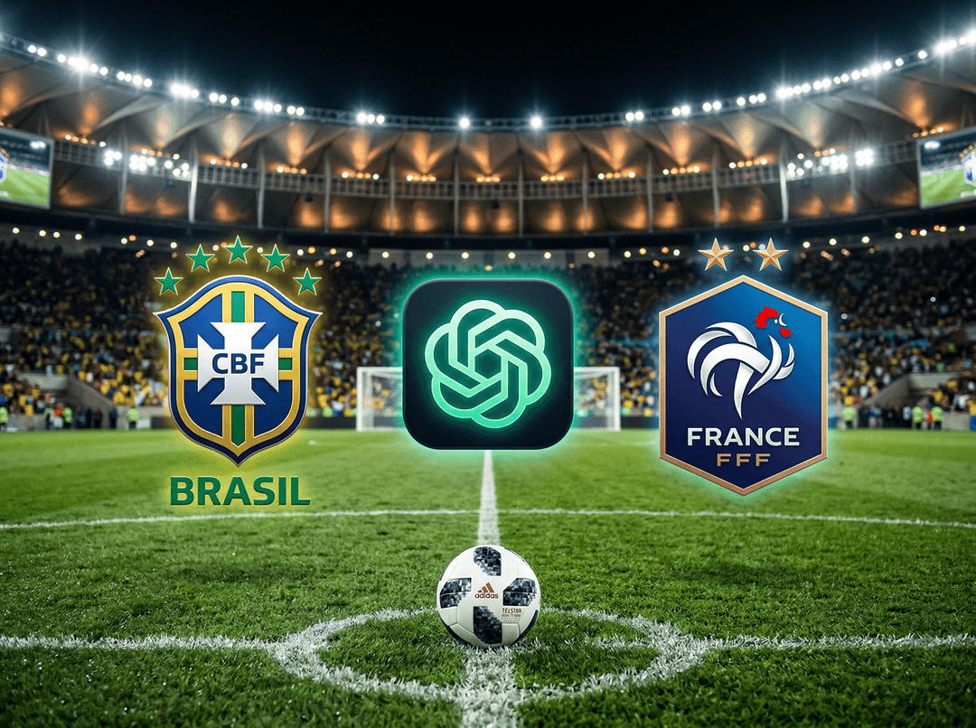 ChatGPT prevê vitória da França por 2 a 1 sobre o Brasil em amistoso de hoje
