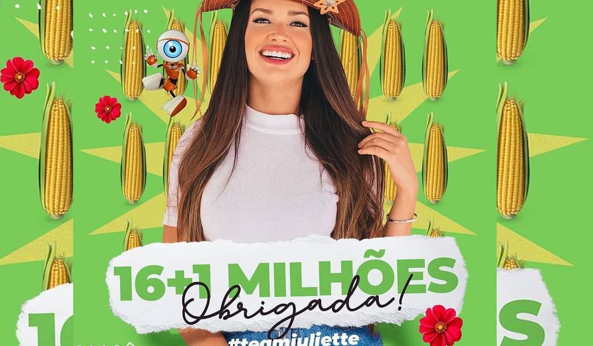 Enquete BBB 21: Equipe de Juliette agradece '16+1' milhões de seguidores
