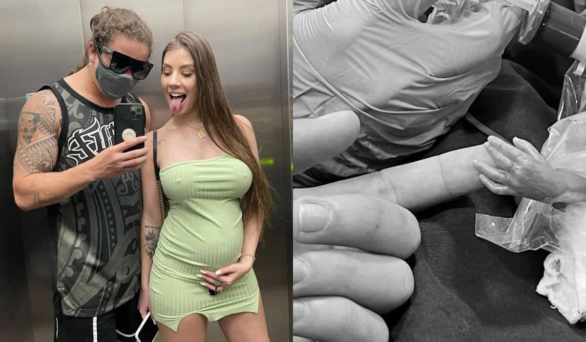 Whindersson Nunes e Maria Lina compartilham foto do filho prematuro de 22 semanas