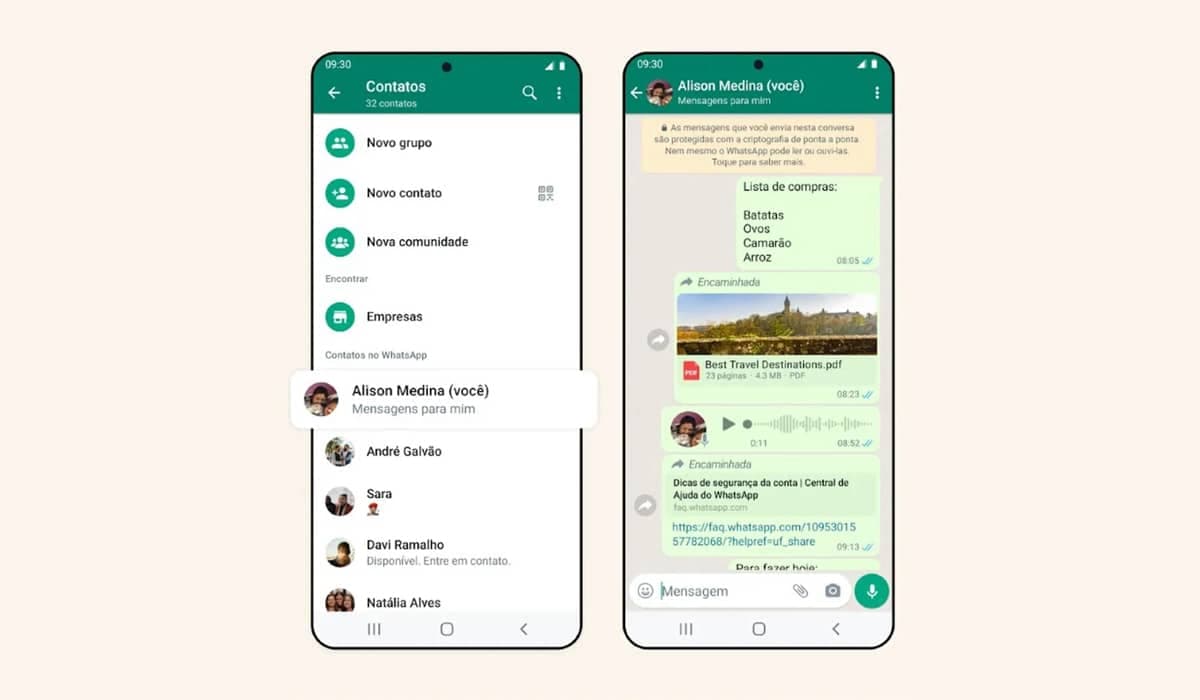 WhatsApp: Novo recurso permite ao usuário conversar com o próprio contato