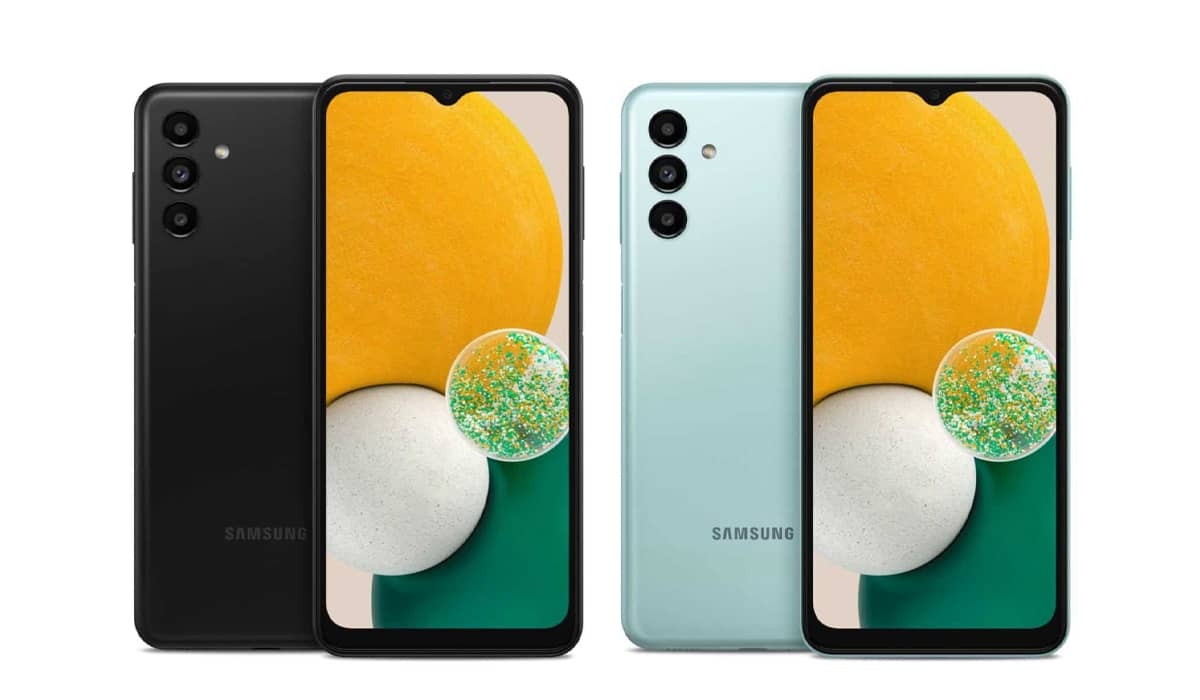 Renderização mostra Galaxy A14 5G com sensor triplo de câmera