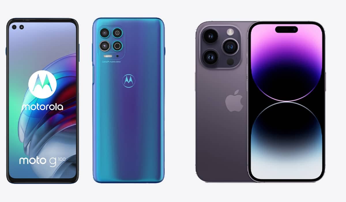 Moto G100 e iPhone 14: Um grande embate para os consumidores
