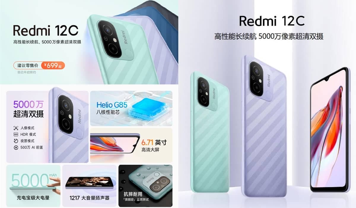 Redmi 12C é lançado com chipset Helio G85 e câmera de 50MP