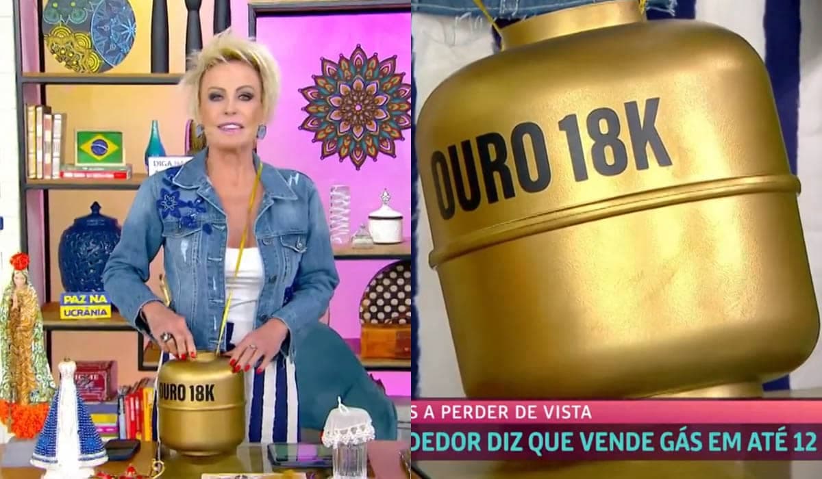 Ana Maria Braga ironiza preço do botijão de gás com bolsa inusitada
