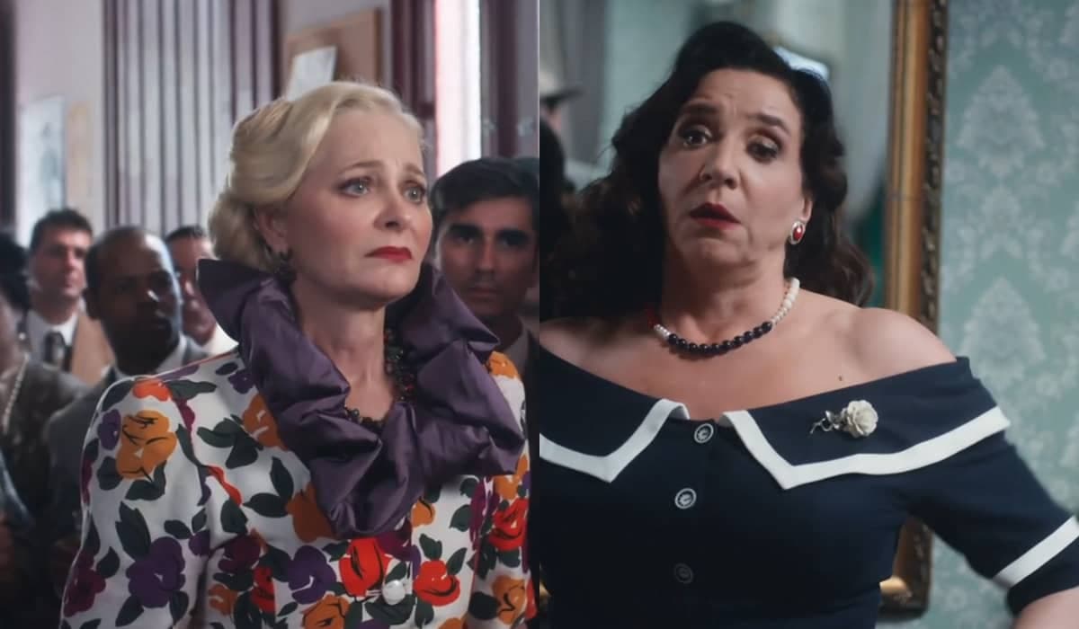 Julinha e Margô brigam durante radionovela em Além da Ilusão