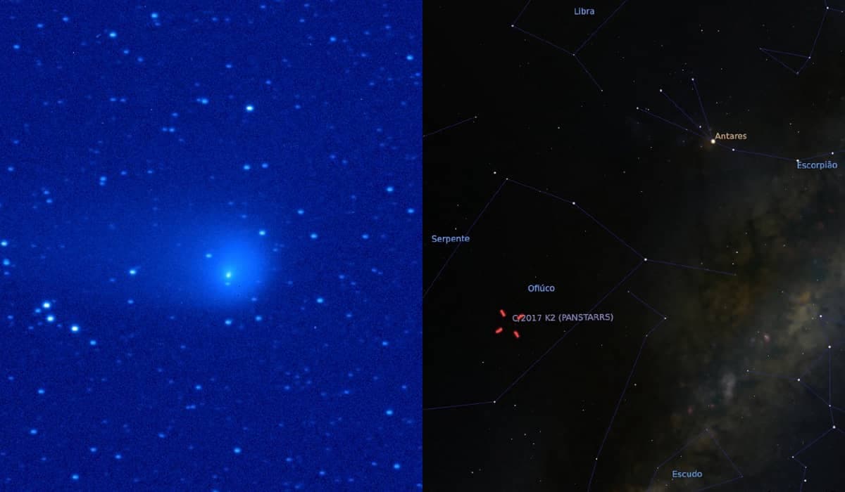 Cometa K2 teve aproximação máxima da Terra