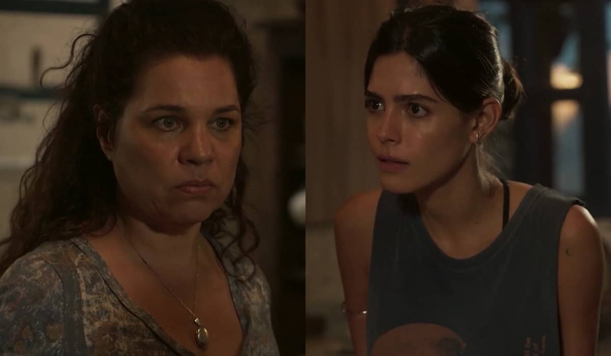 Maria Bruaca evita trocar olhares com Guta em Pantanal