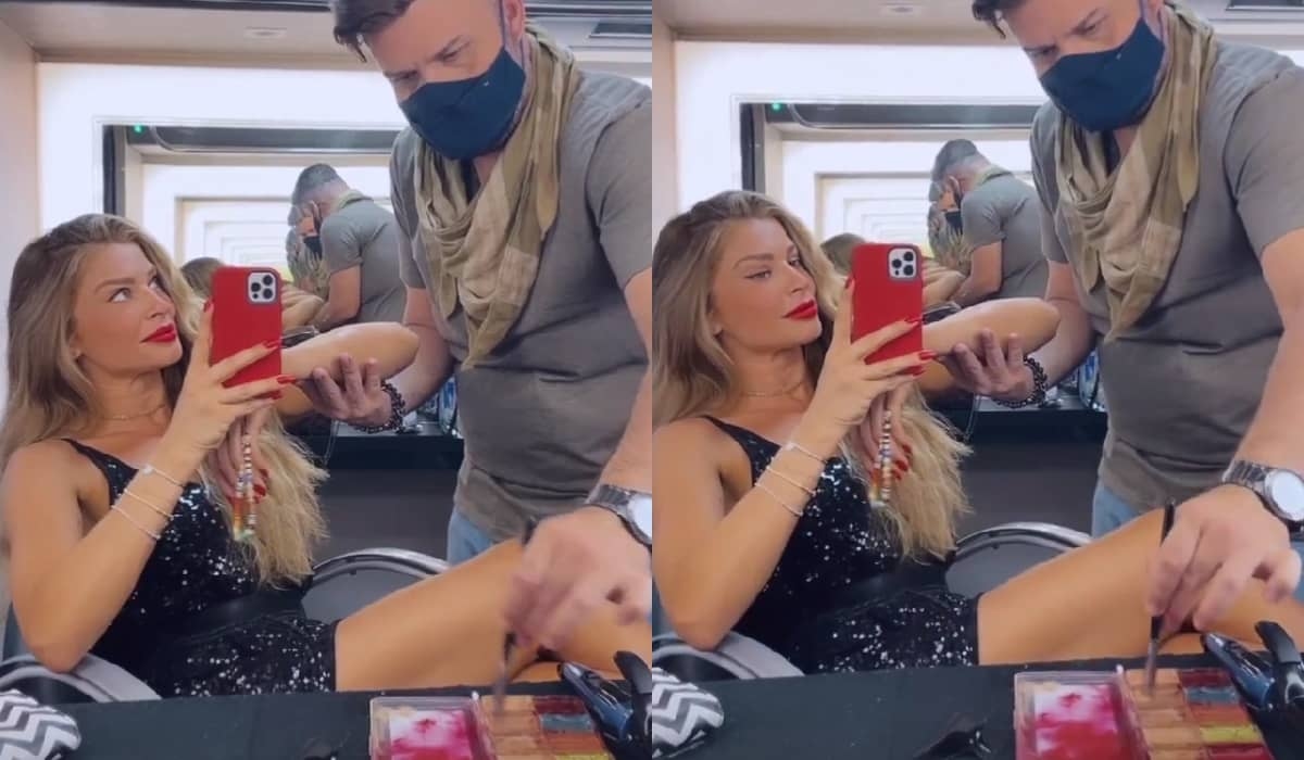 Grazi Massafera cobre tatuagem para ser Débora em Travessia