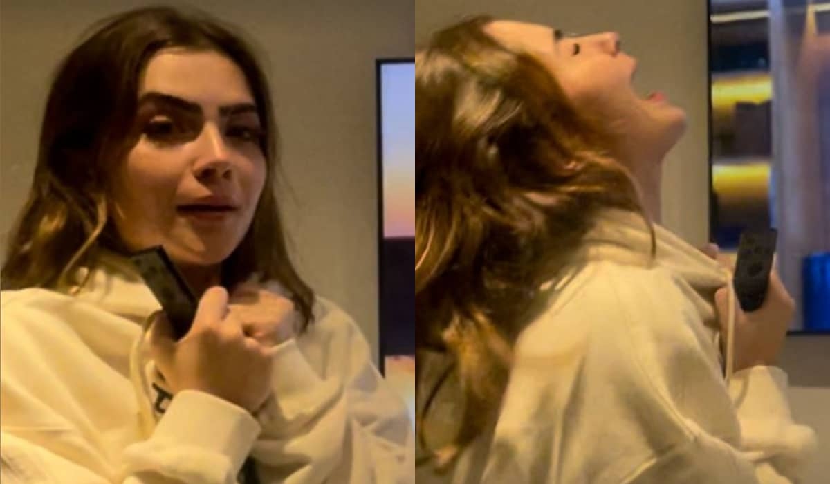 Jade Picon surta ao assistir chamada de Chiara em Travessia