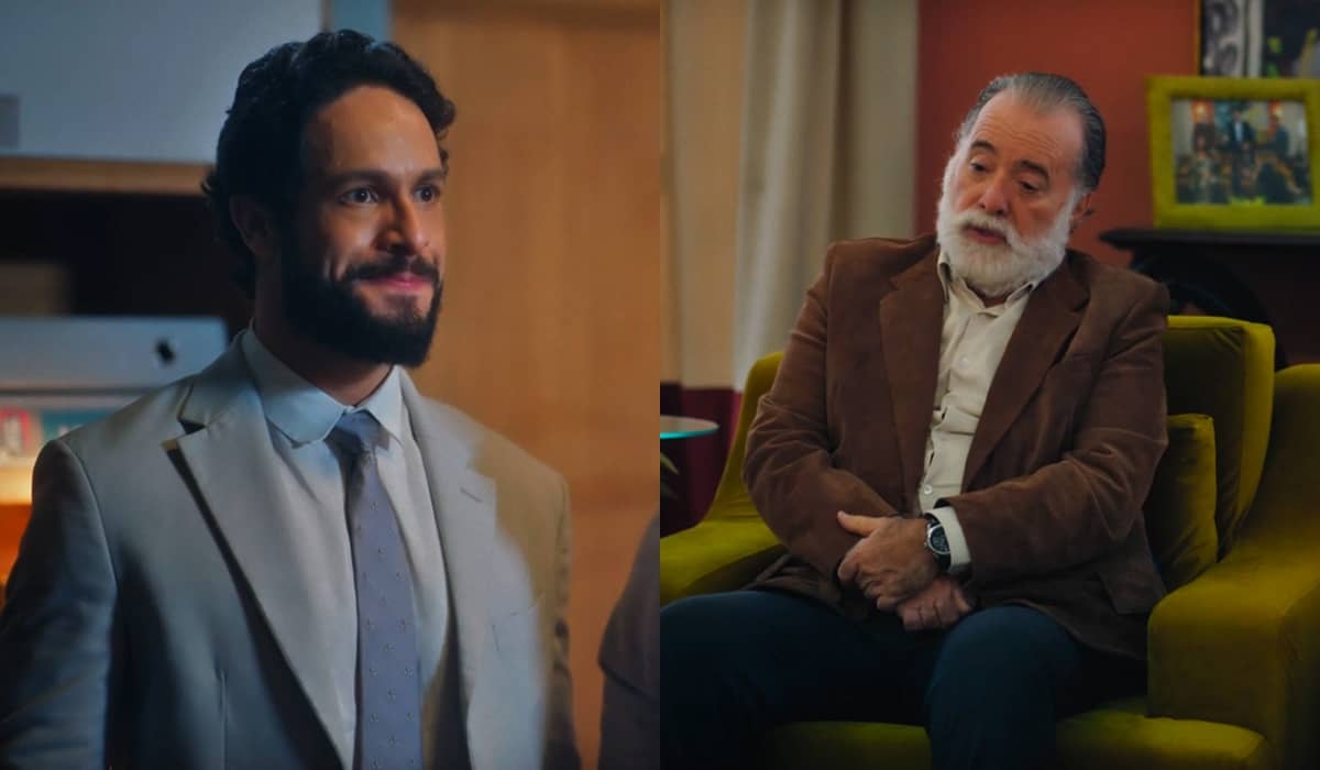 Luigi fica aterrorizado com a chegada da mãe na casa de Antônio em Terra e Paixão