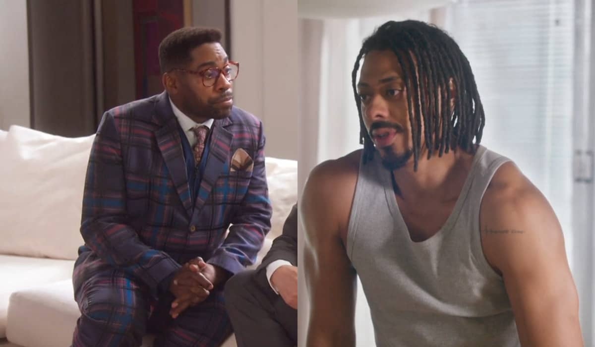 Edu implora ajuda de Mário para se livrar de amante em Elas por Elas