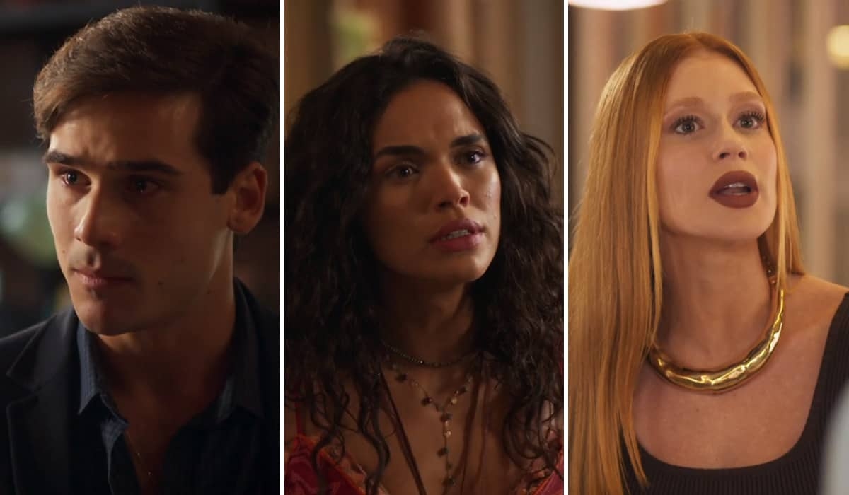 Miguel tenta tranquilizar Luna após levar rasteira de Preciosa em Fuzuê