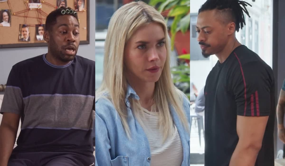 Mário tenta se declarar para Érica, mas se atrapalha e favorece Edu em Elas por Elas