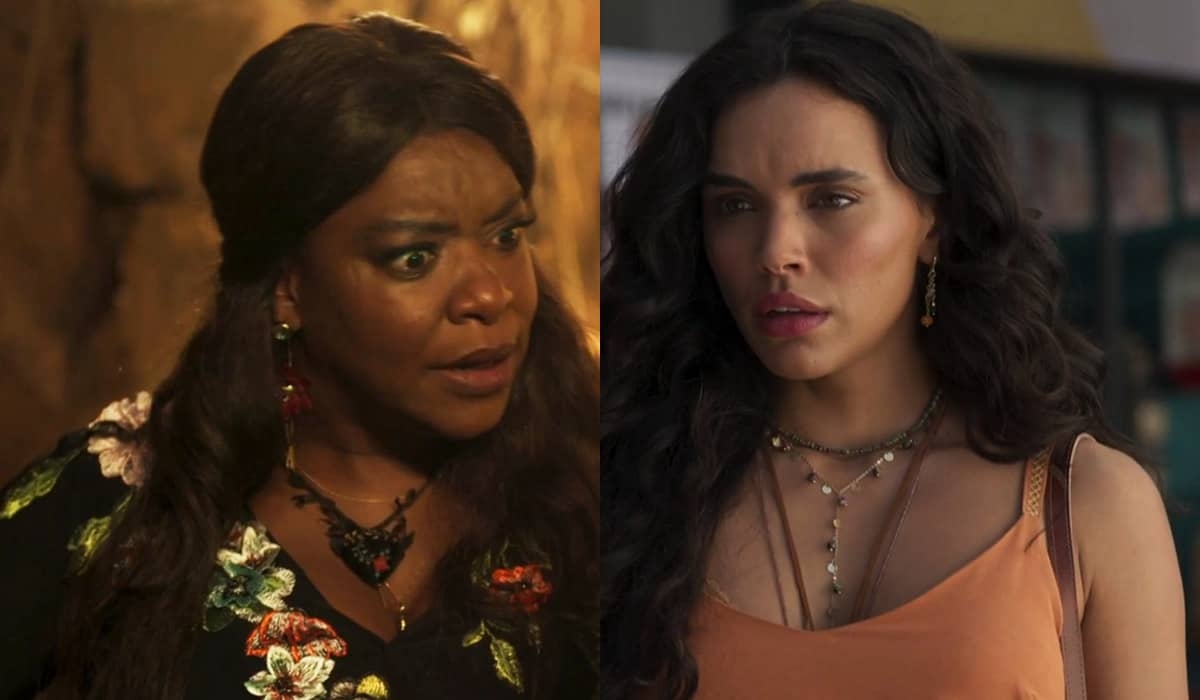 Maria Navalha se irrita quando Luna ofende César, mas prefere se calar em Fuzuê