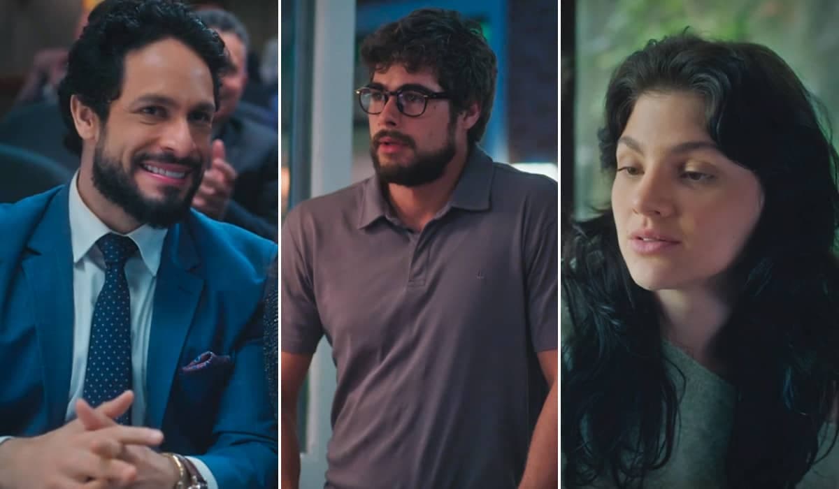 Luigi descobre que Hélio pode dar um golpe em Petra em Terra e Paixão