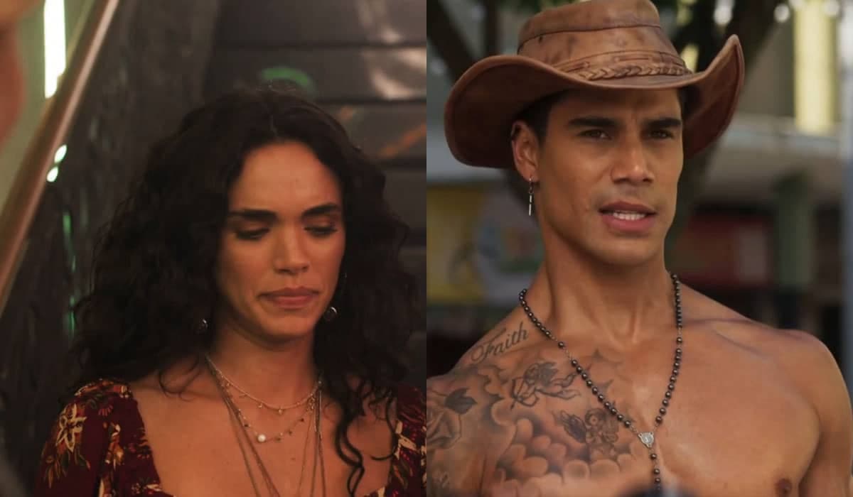 Luna não consegue esconder o ciúme ao ver Jefinho de romance com outra em Fuzuê