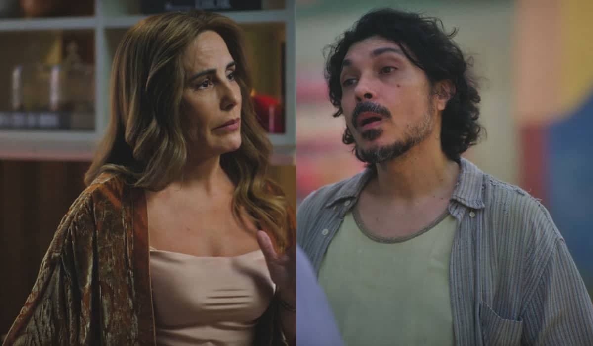 Irene acorda com ameaça de Sidney, mas consegue desarmar o bandido em Terra e Paixão