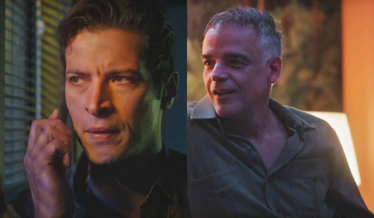 Marino flagra Andrade no quarto de Lucinda, agarrado a um acessório dela em Terra e Paixão