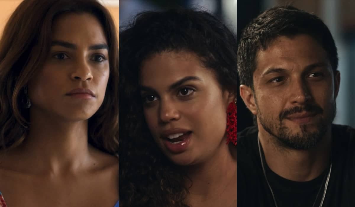 Brisa ri à toa com Bia sem fazer ideia que a jovem é namorada de Oto em Travessia
