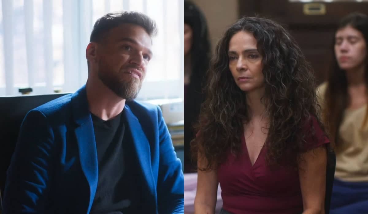 Dora sente energia brutal com a presença de Theo e passa mal ao tocar no vilão em Vai na Fé