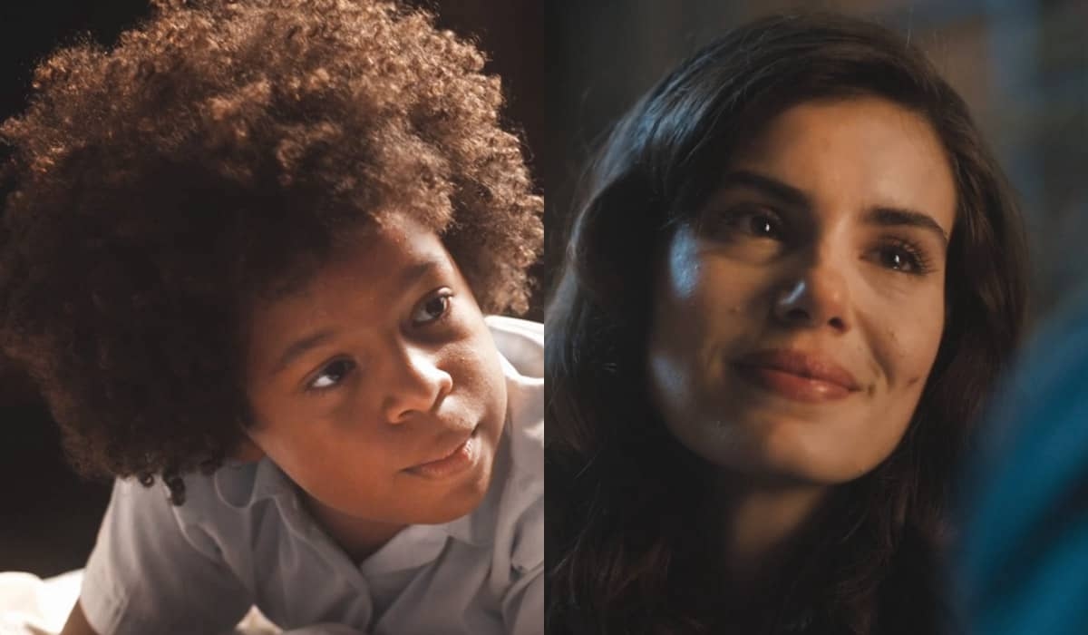 Com medo da chuva, Marcelino corre para os braços de Marê em Amor Perfeito