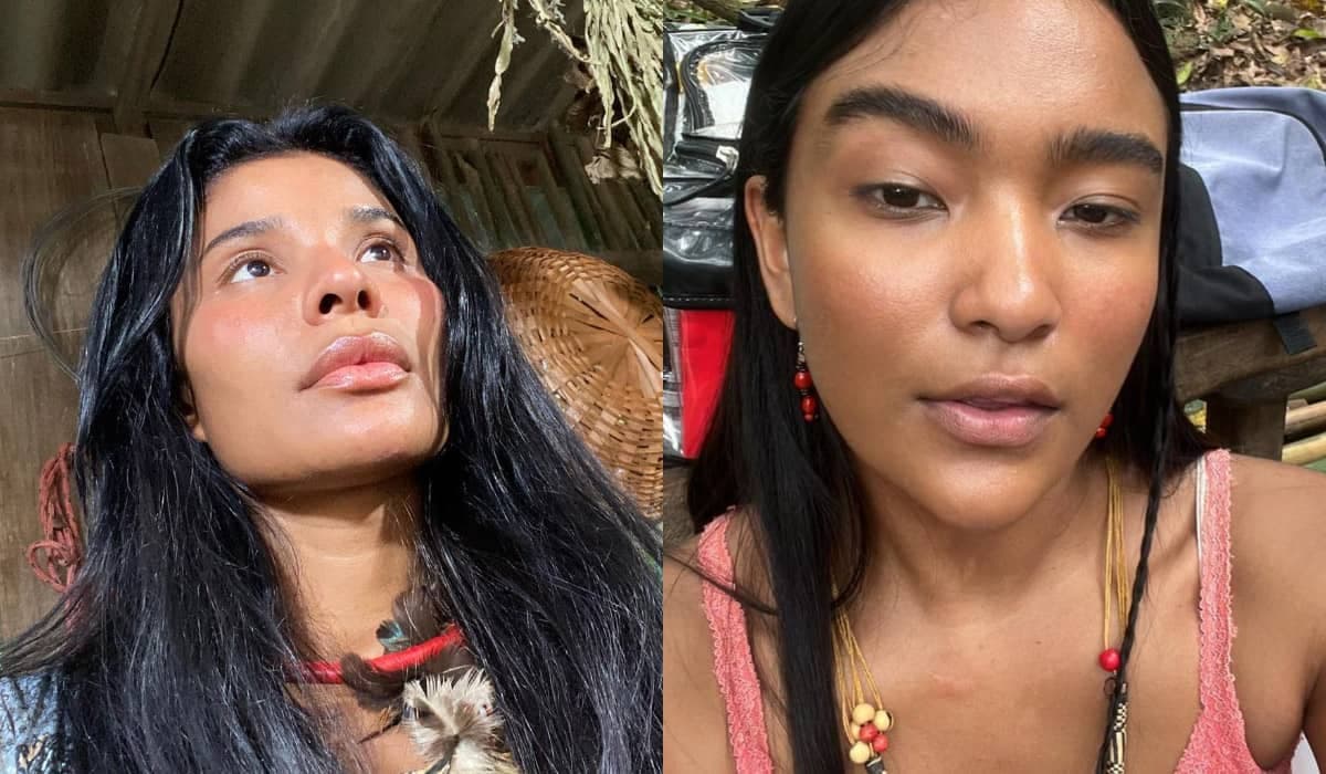 Suyane Moreira e Rafaela Cocal vivem mãe e filha indígenas em Terra e Paixão