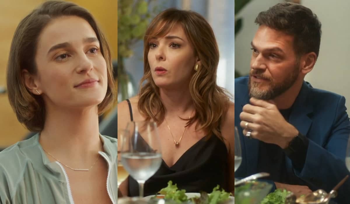 Clara confessa a Theo que está gostando de Helena em Vai na Fé