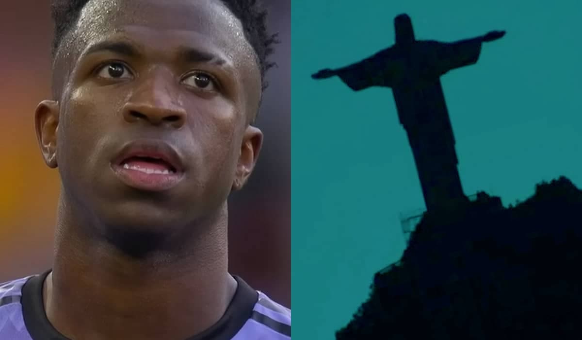 Vinicius Junior: Luzes do Cristo Redentor foram apagadas em protesto contra o racismo
