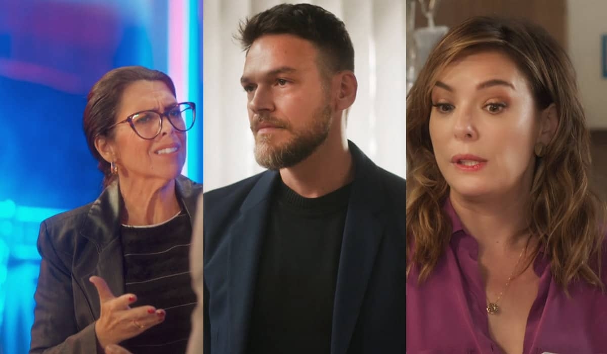 Sheila diz a Theo que será impossível se separar de Clara em Vai na Fé