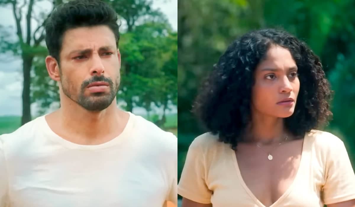 Caio fica arrependido após ser descoberto por Aline em Terra e Paixão