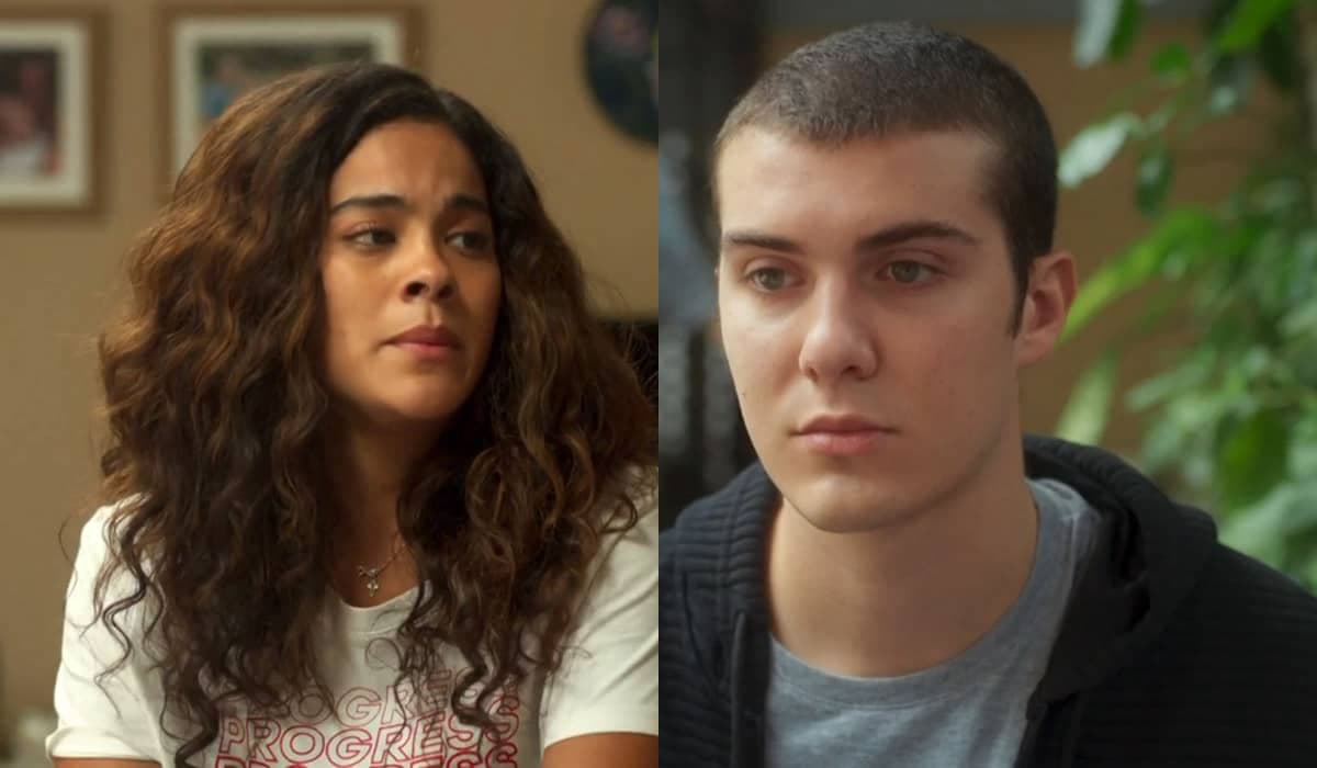 Jenifer encontra Rafa completamente transtornado na rua em Vai na Fé