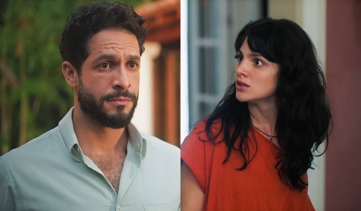 Luigi dá tiara falsa a Petra e diz que é joia de família em Terra e Paixão