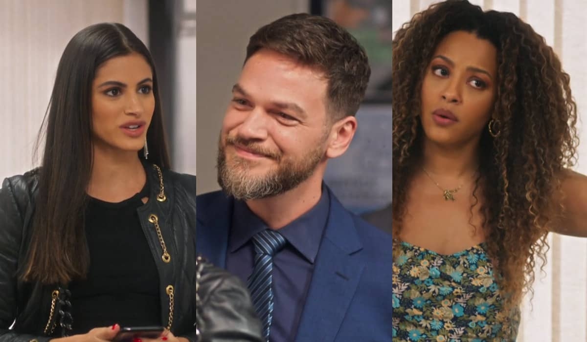 Theo aparece com Érika para estragar a gravação do clipe de Sol em Vai na Fé