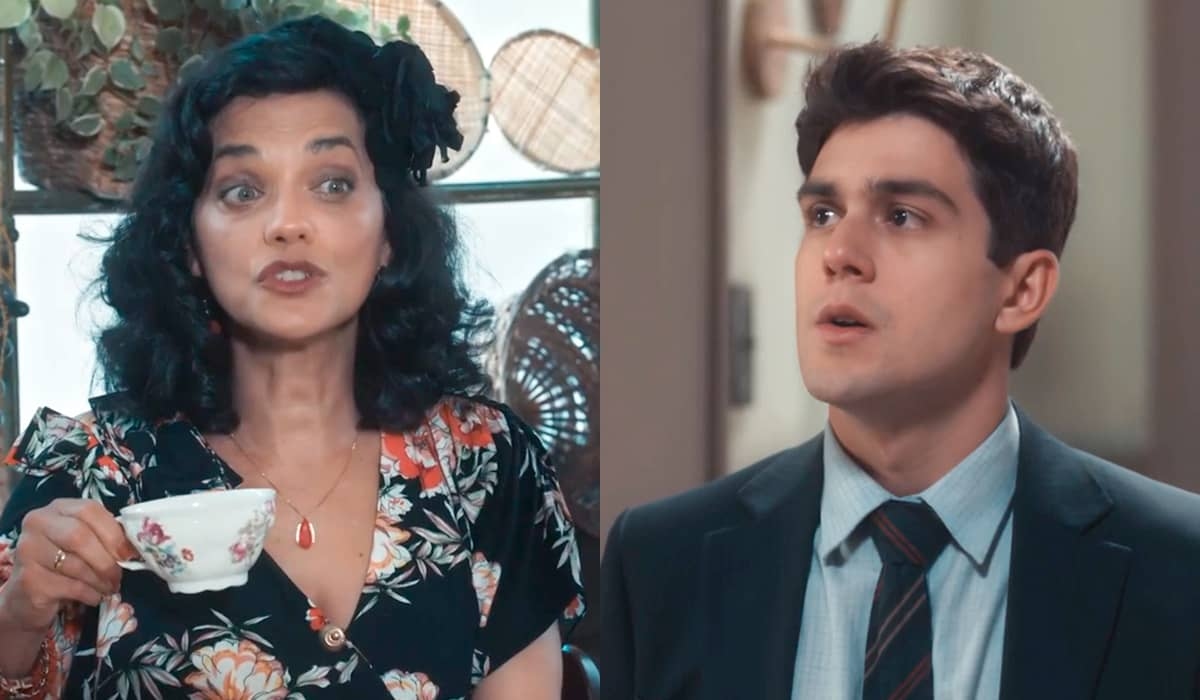 Verônica disfarça quando Júlio desconfia de informação sobre o passado em Amor Perfeito