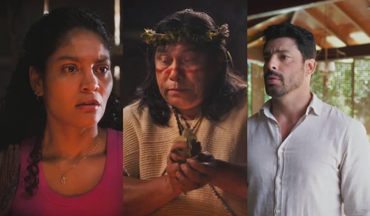 Jurecê abençoa a união entre Aline e Caio em Terra e Paixão